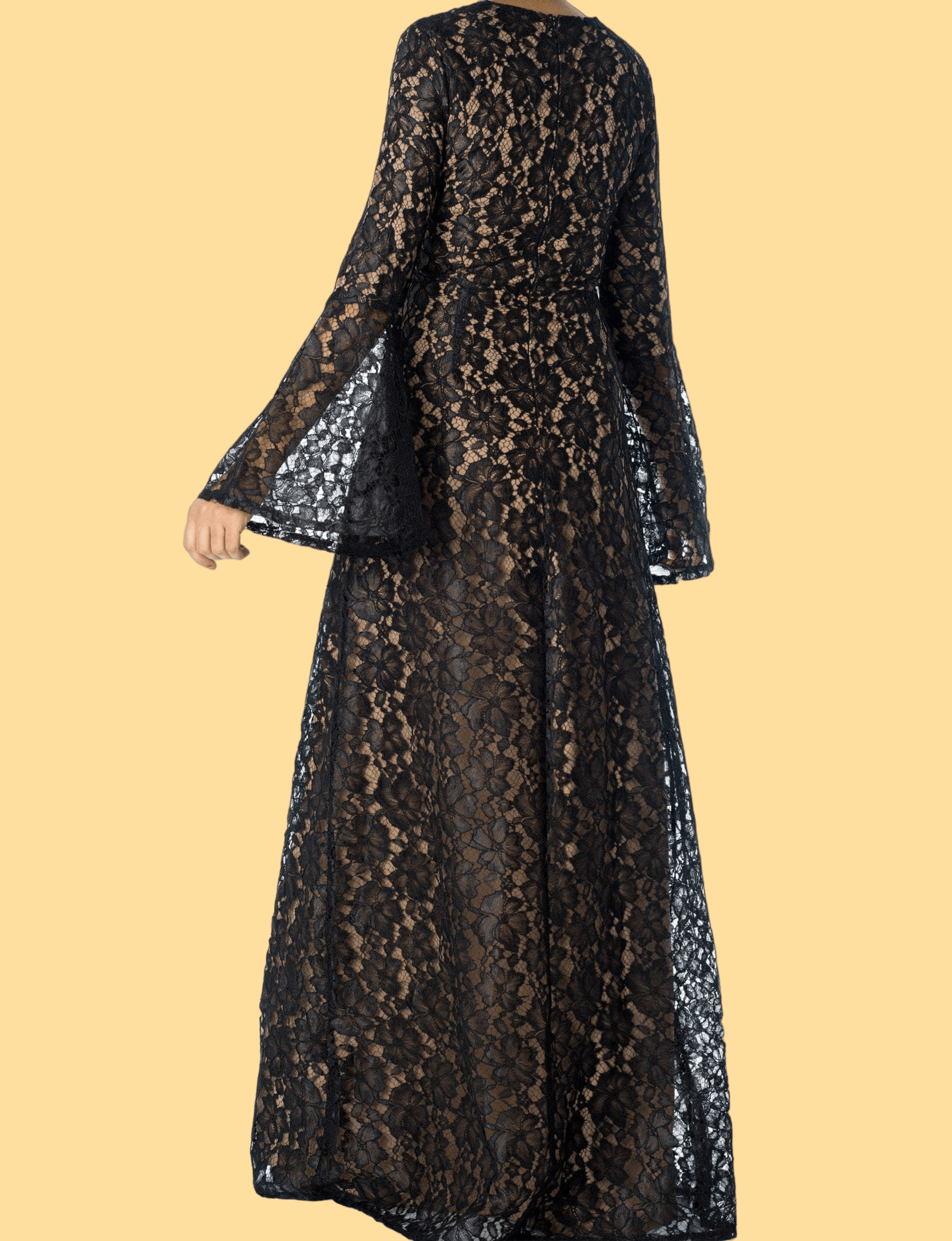 Bella Bell Sleeve lace Maxi dress Kabayare