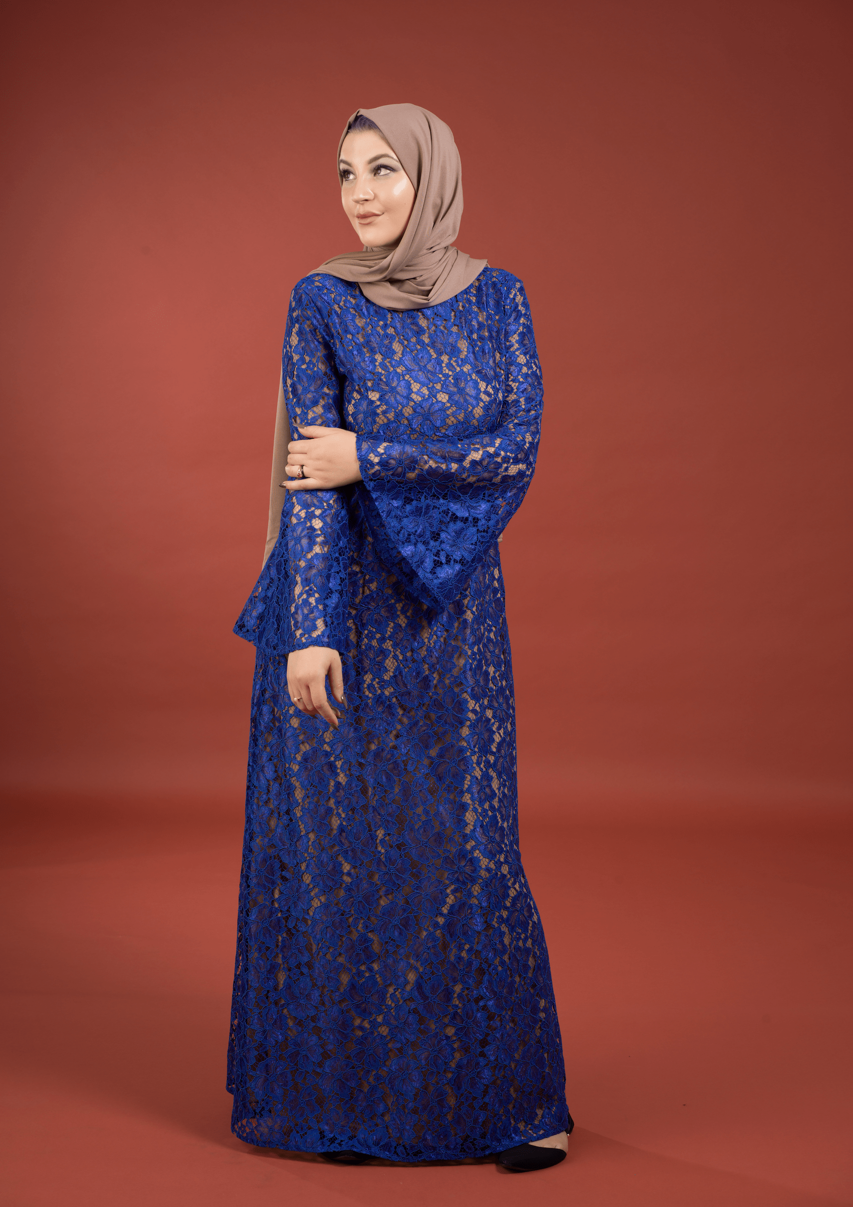 Bella Bell Sleeve lace Maxi dress Kabayare