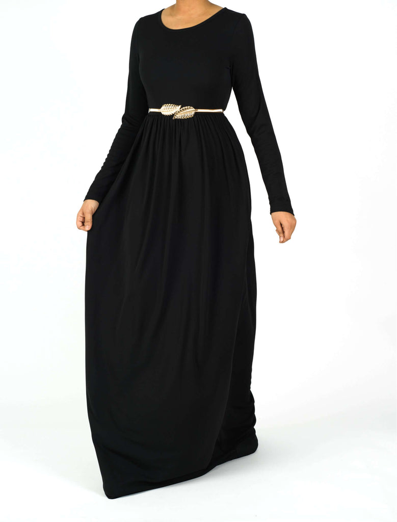 Black original Milk Silk Maxi Dress Kabayare