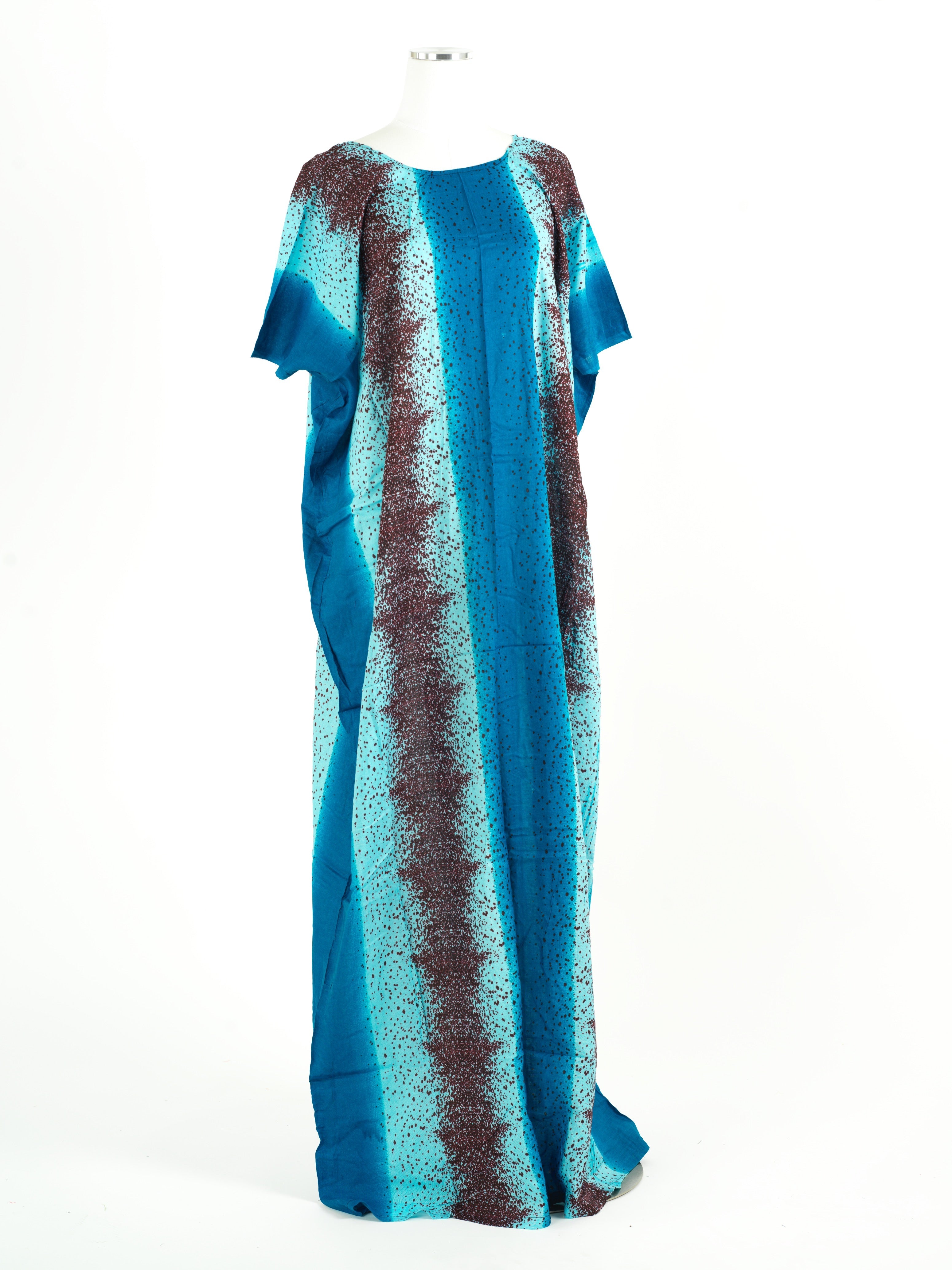 Bluenia print bati dress Kabayare