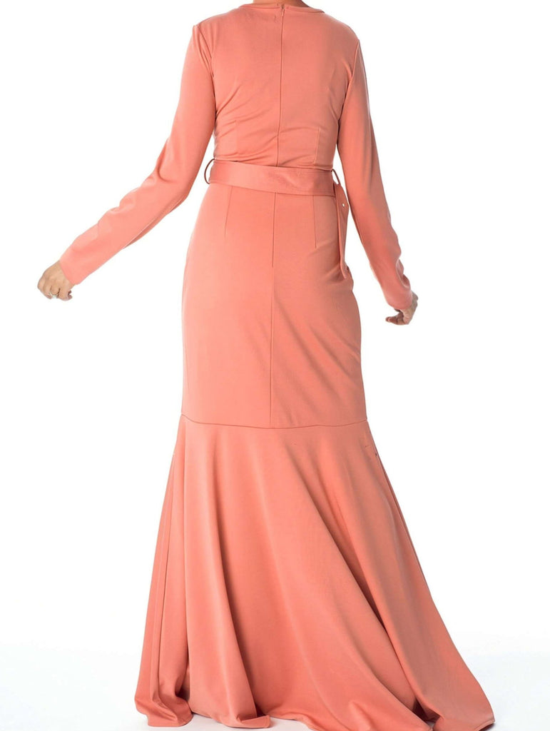 Blush classic silhouette maxi dress Kabayare