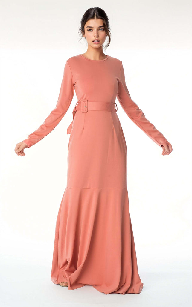 Blush classic silhouette maxi dress Kabayare