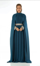 Boqorad crystal cape maxi dress Kabayare
