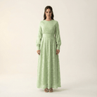 burnout floral maxi dress with belt Kabayare