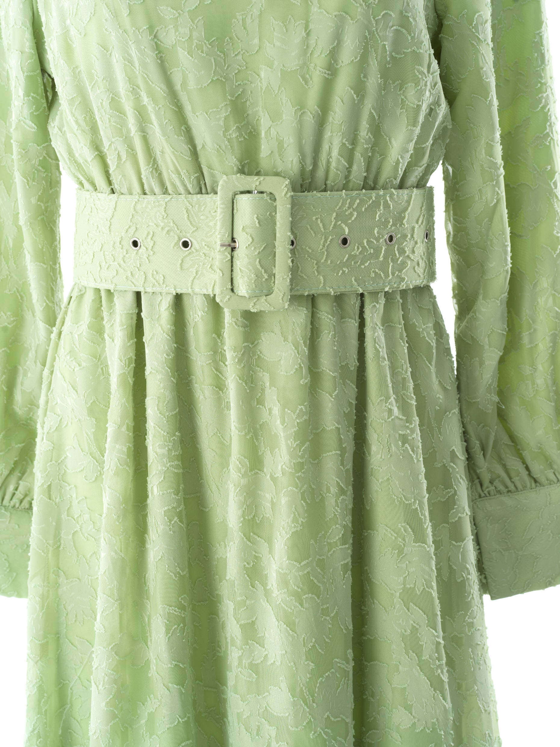 burnout floral maxi dress with belt Kabayare