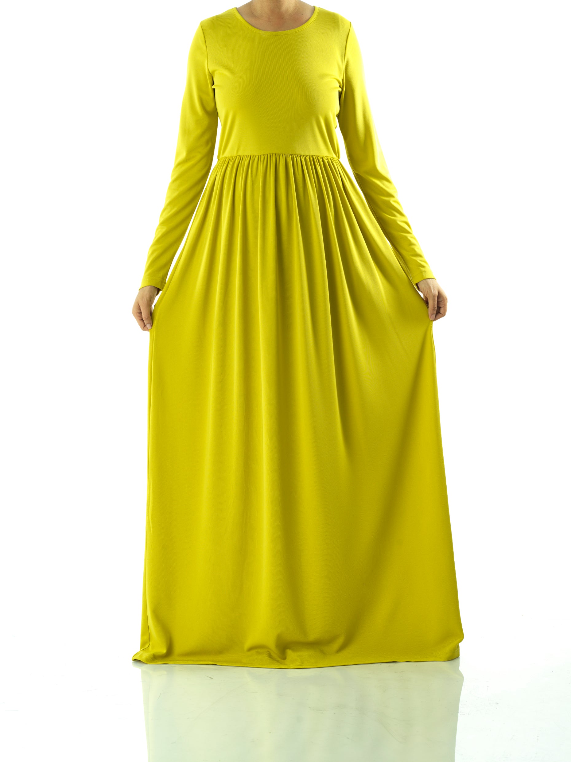 Chartreuse original Milk Silk Maxi Dress Kabayare