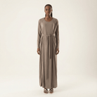 Chestnut Made just for you jersey matching set dress ( Soft thin) Kabayare