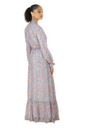 Coral orchid florals Maxi dress Kabayare