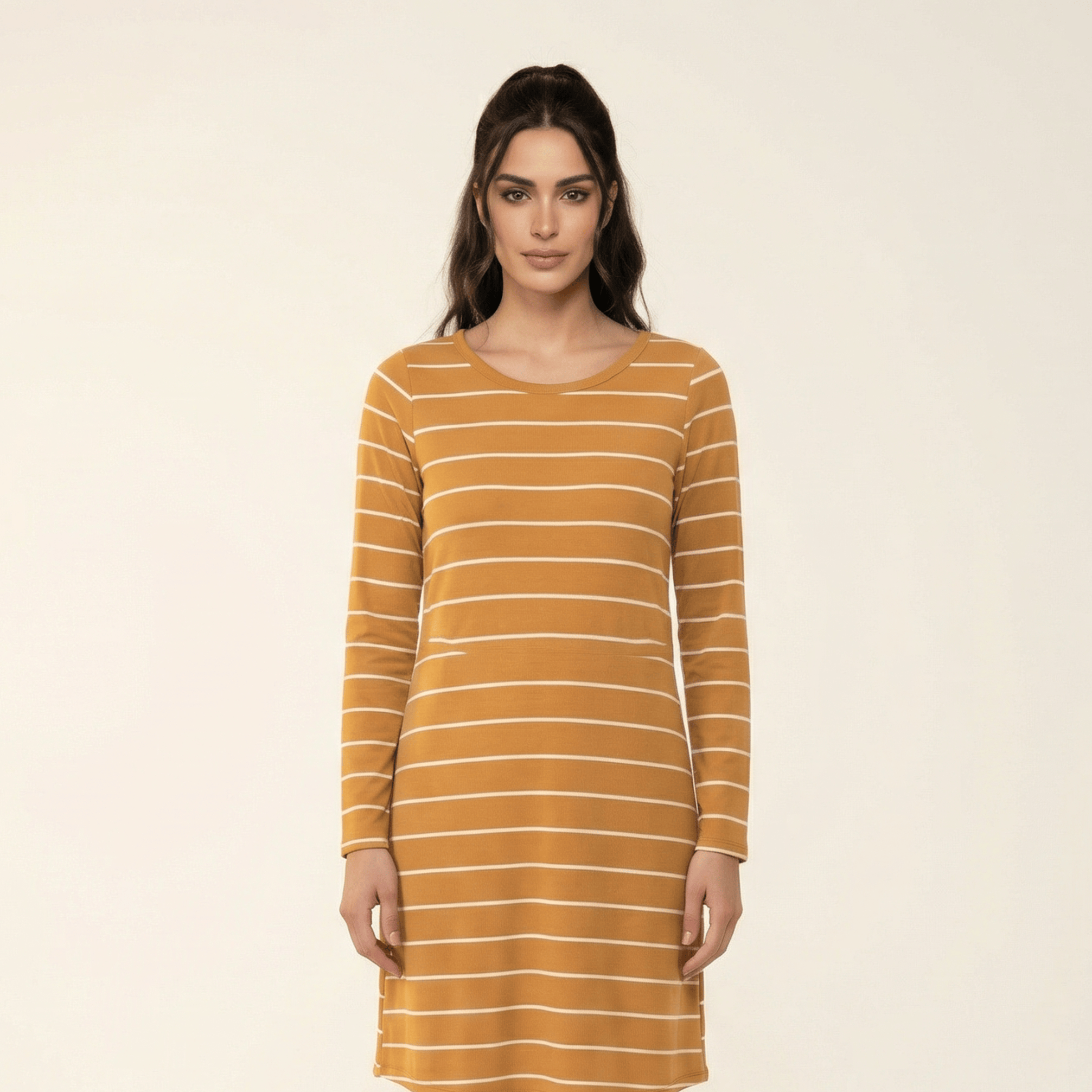 Cotton-striped midi top Kabayare