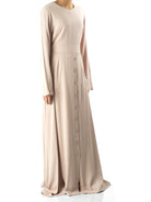 Cream Manal button down Modal dress Kabayare