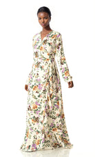Dalila floral print wrapped maxi dress Kabayare