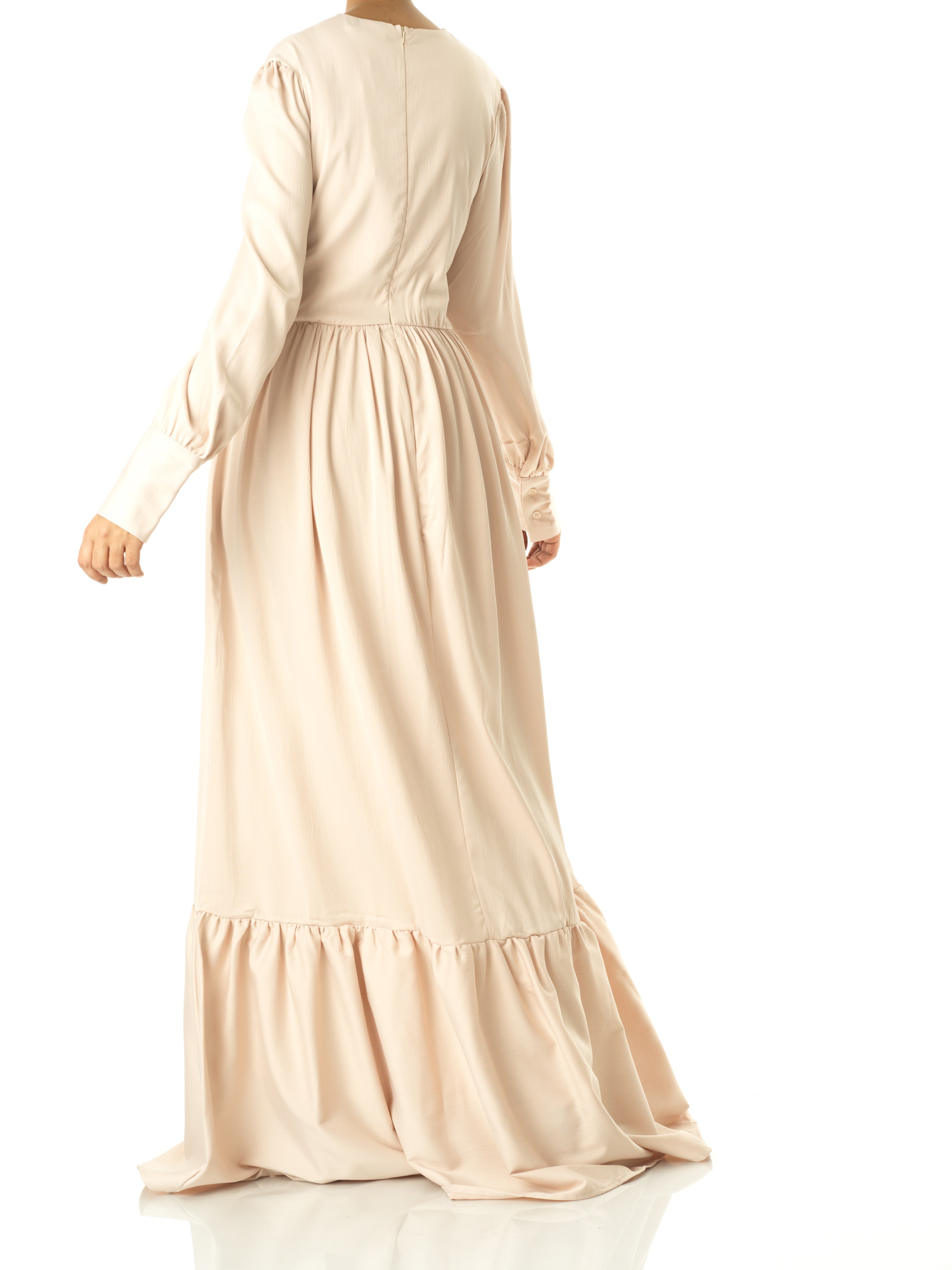 Dancing With You pretty satin Long sleeve Maxi dress Kabayare