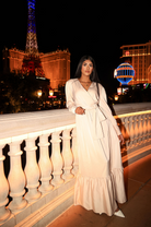 Dancing With You pretty satin Long sleeve Maxi dress Kabayare