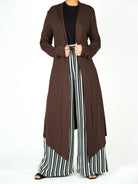 Dark Brown Super Soft Amira Jersey Cardigan Kabayare