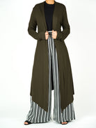 Dark Olive Super Soft Amira Jersey Cardigan Kabayare