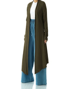 Dark Olive Super Soft Amira Jersey Cardigan Kabayare