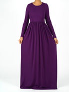 Eggplant Original Milk Silk Maxi Dress Kabayare
