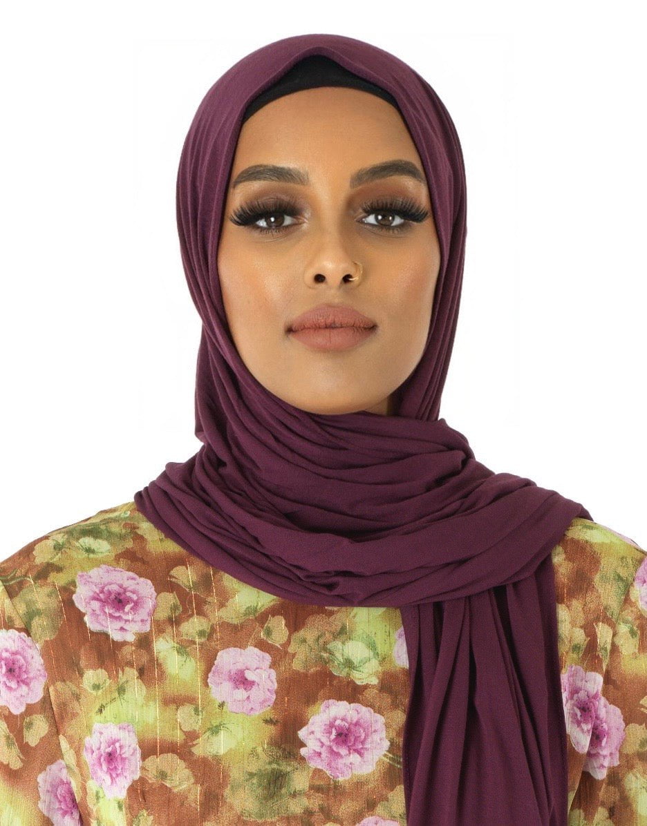 Eggplants Premium jersey hijab Kabayare