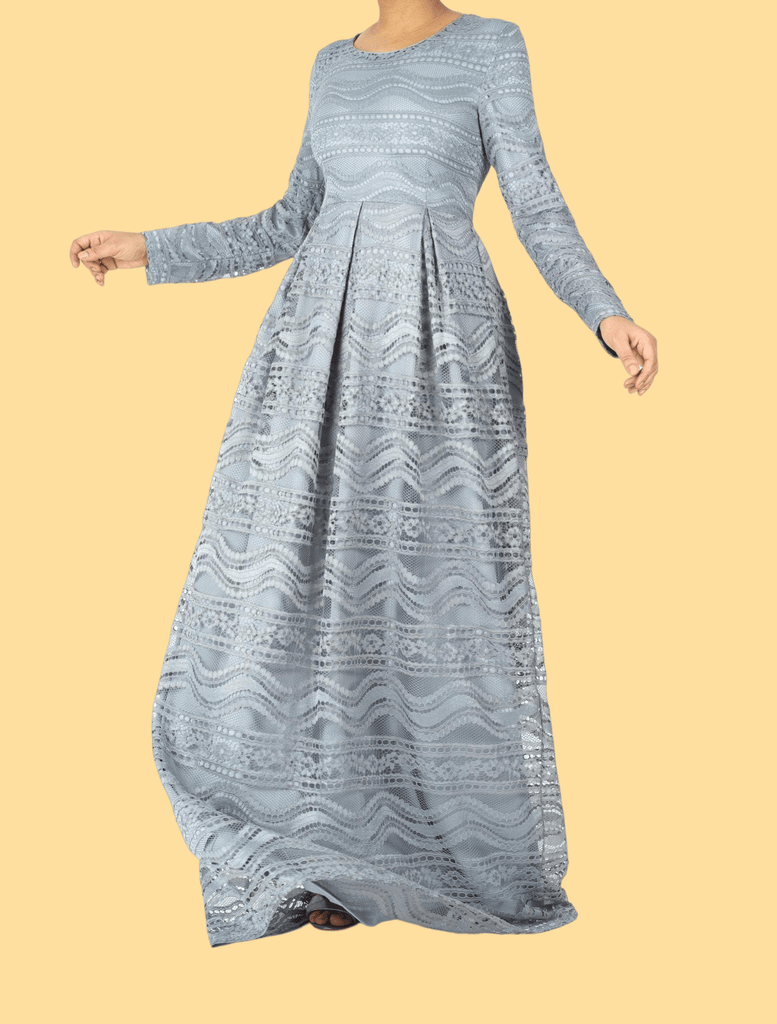 Ethereal Flare Lace Maxi Dress Kabayare