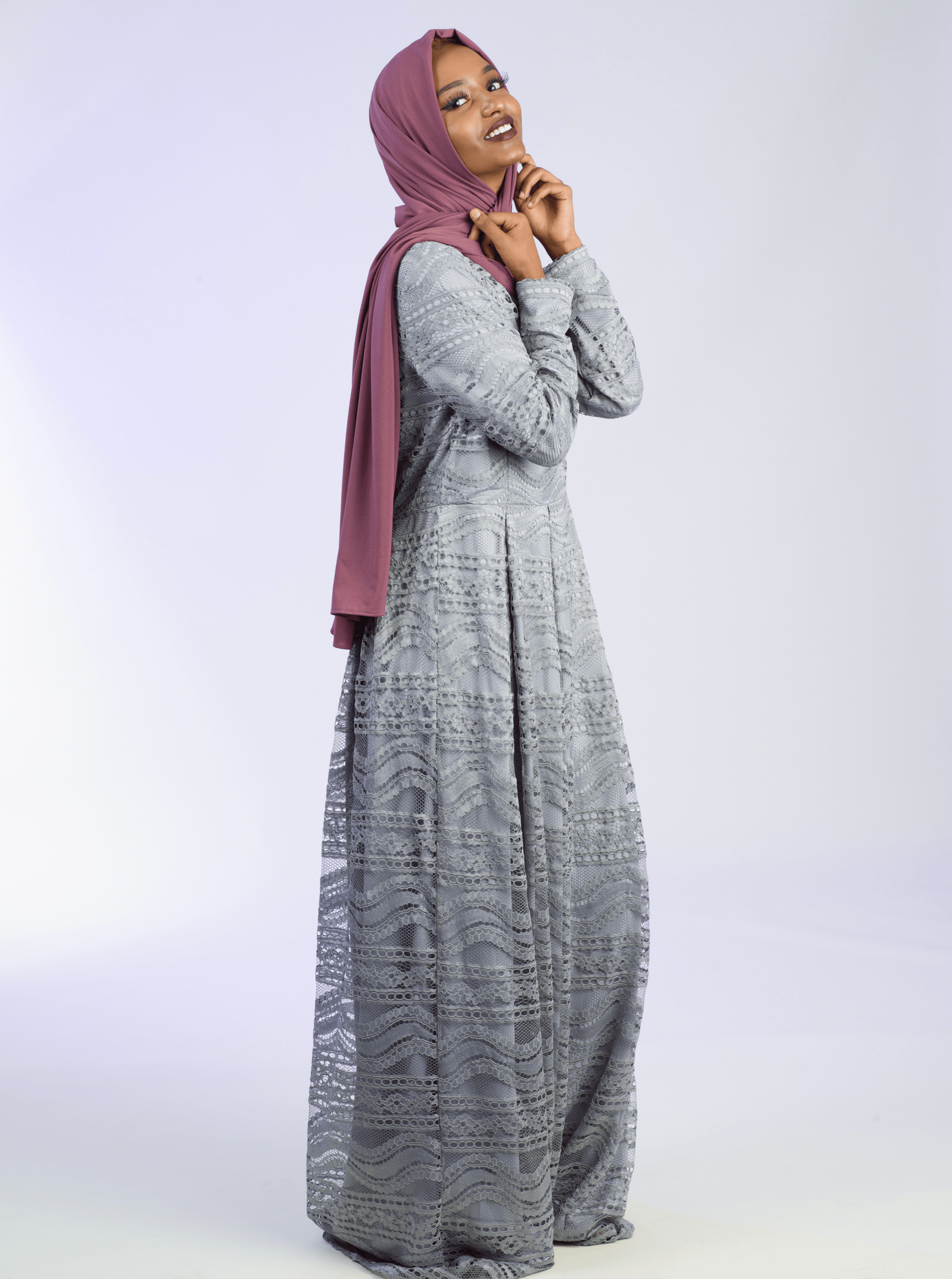 Ethereal Flare Lace Maxi Dress Kabayare