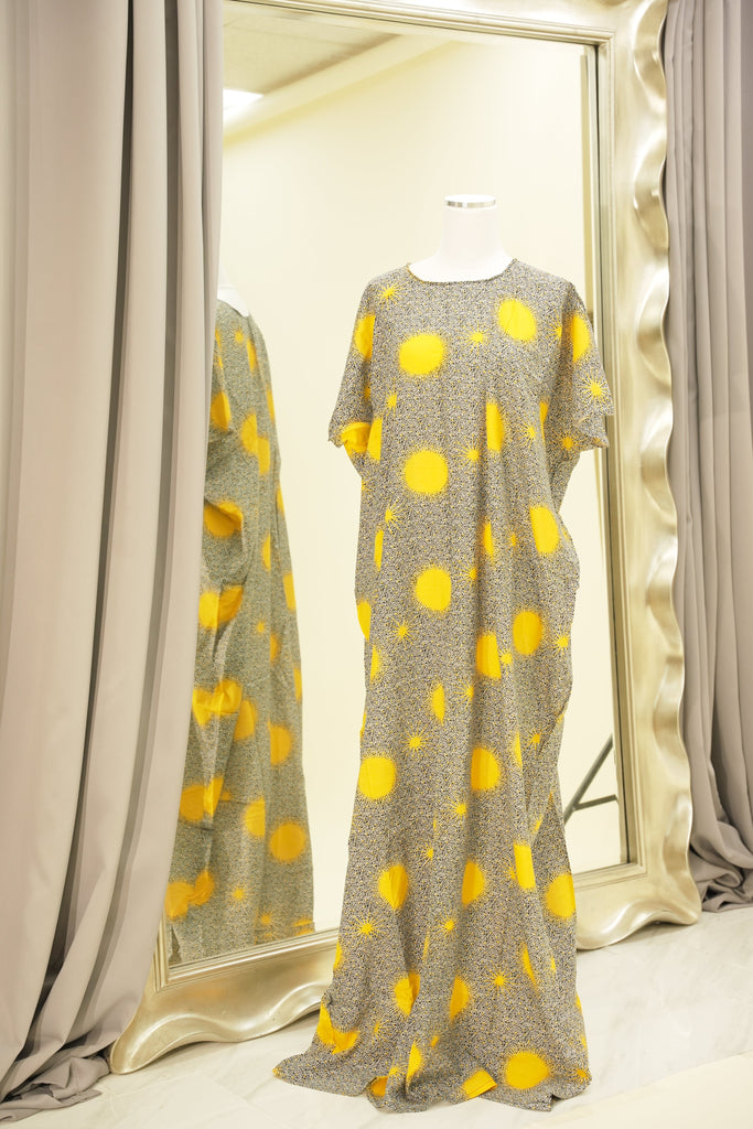 flashing sun print bati dress Kabayare