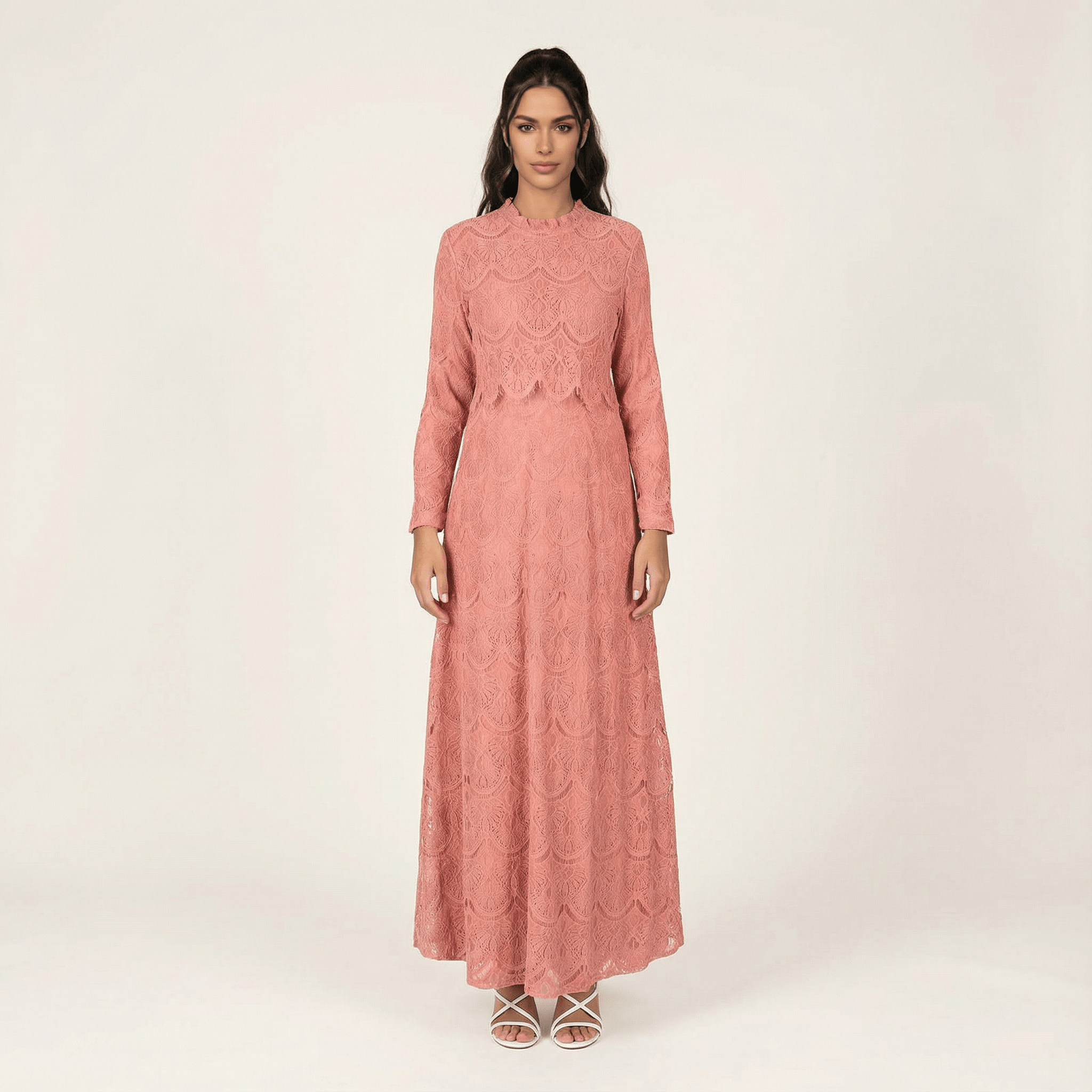 Giovanna lace crop top dress Kabayare