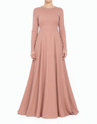 Blush A-Line Modest Maxi Dress