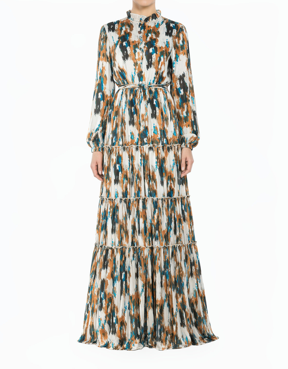 Alexandra Anitta Tiered Chiffon Modest Maxi Dress