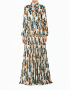 Alexandra Anitta Tiered Chiffon Modest Maxi Dress