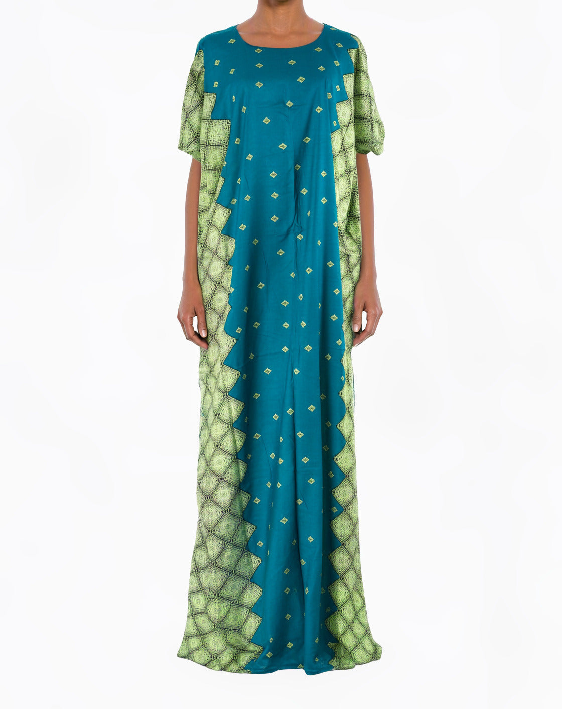Teal nuriyah Print Bati Dress