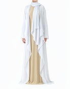 Icey White Abaya set Angelina draped
