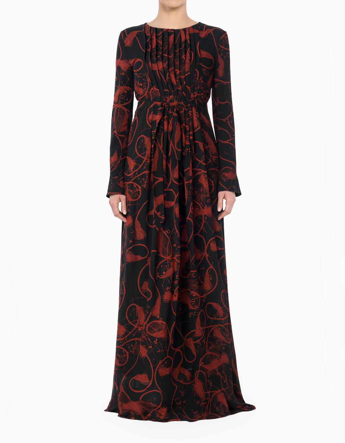 Black and Red Essence of Style Modest Dress