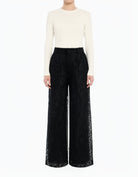 Black Lace modest trousers (Petite)
