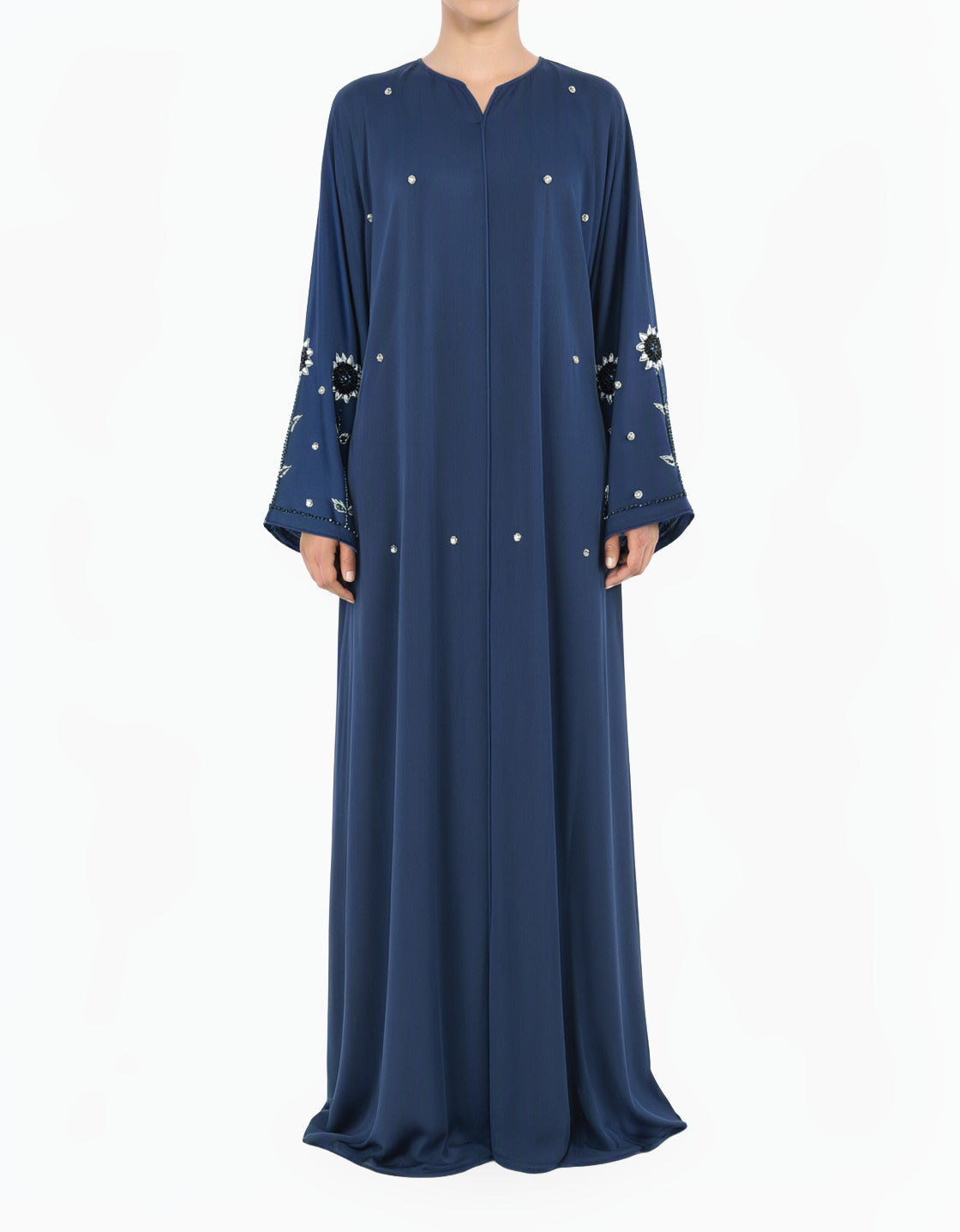 Navy pretty pearls Dubai abaya set