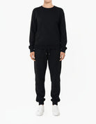 Black Pullover Sweatshirt matching set