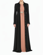 Black Tamara Button-Down Cardigan Modest Dress