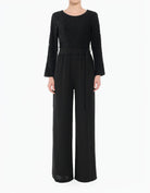 Black The Delightful Modest Long Sleeve Jumpsuits