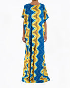 Blue Chevron print Bati Dress