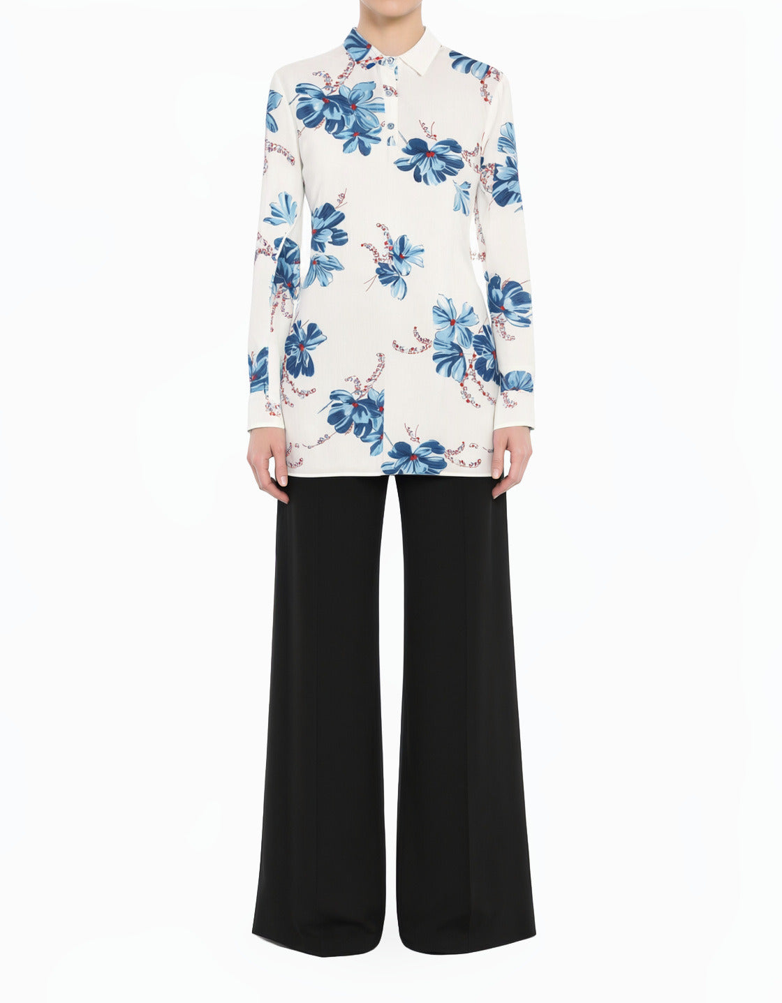 Blue Floral Tunic Modest top