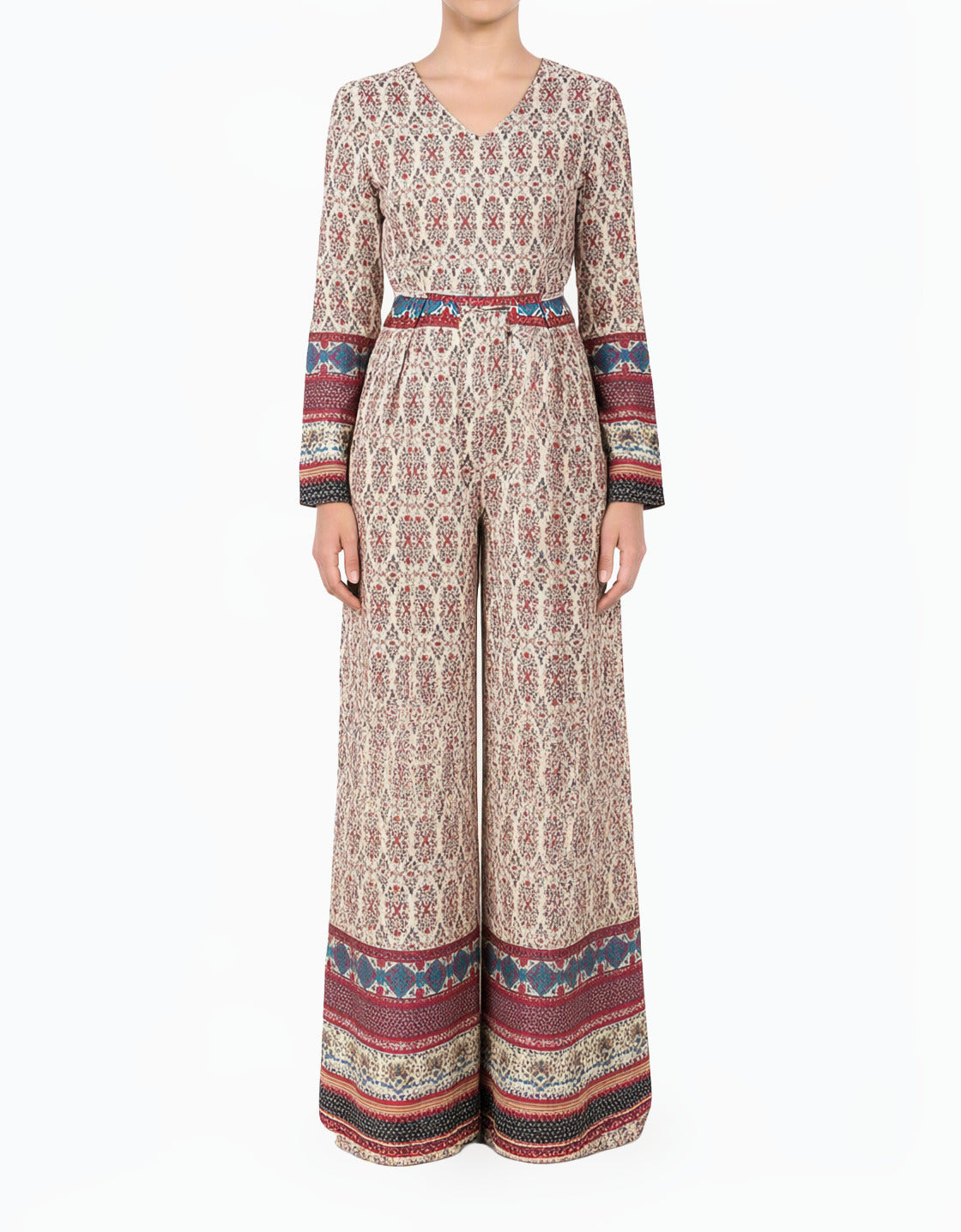 Bohemian Modest Long Sleeve Playsuit Maxi