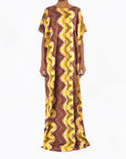 Brown Chevron print Bati Dress