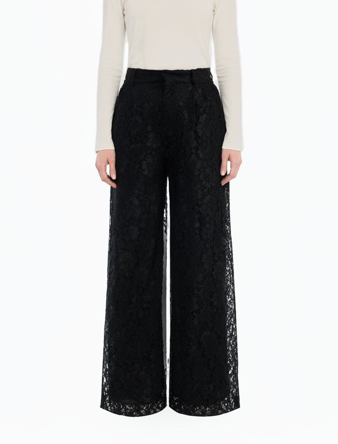 Black Lace modest trousers (Petite)