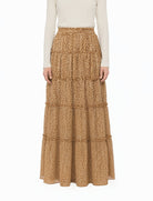 Carmel Wild Cheetah Tiered Modest Maxi Skirt