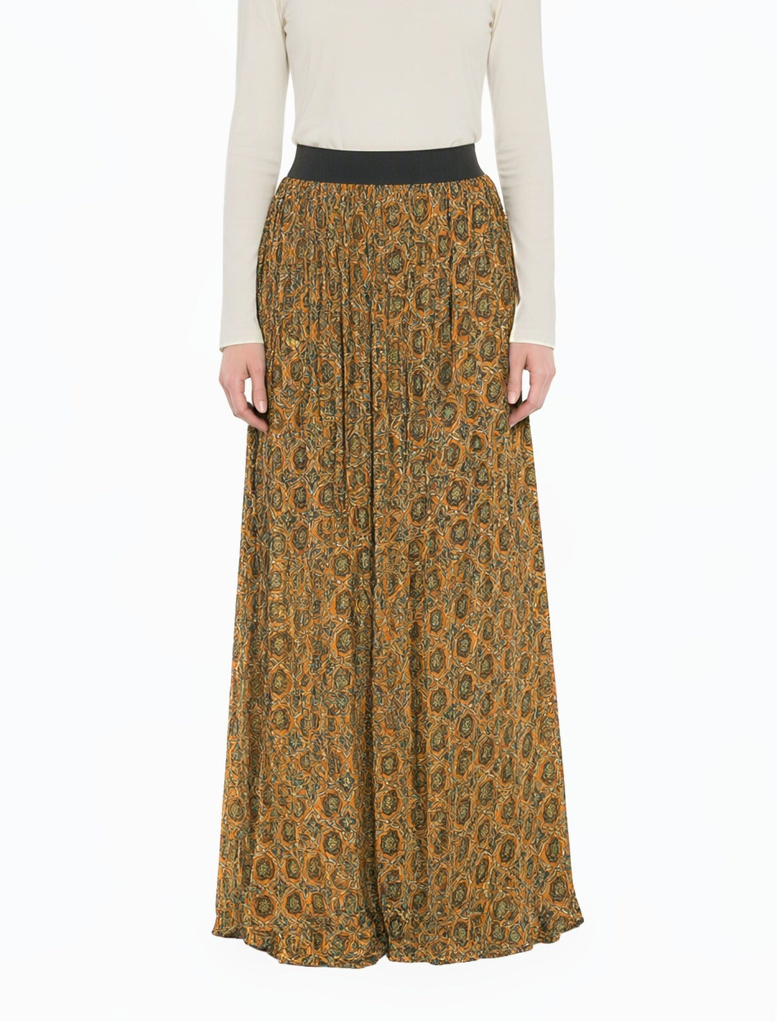 Dark Mustard Moroccan Modest Maxi Skirt