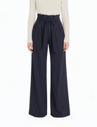 Navy Blue high waist pleats modest trousers