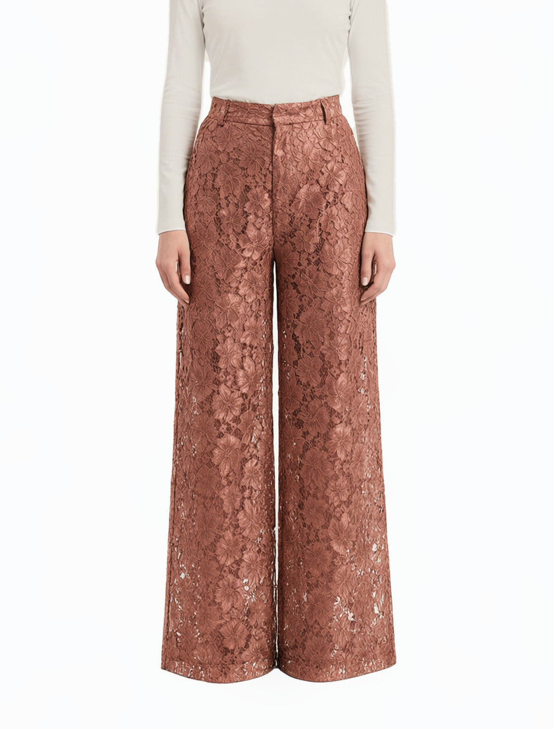 Mauve Lace modest trousers (Petite)