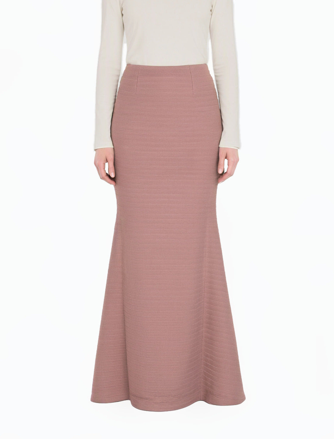 Mauve Zipper Pencil Skirt
