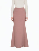 Mauve Zipper Pencil Skirt