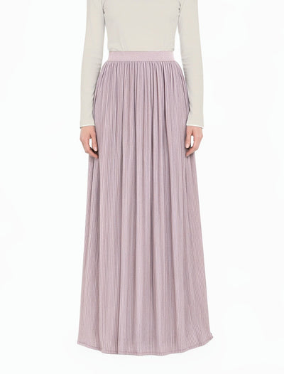 Lilac Gray Sparkle Tulle Modest Maxi Skirt