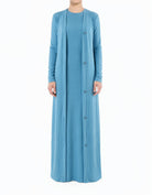 Blue Classy and graceful matching set modest dress